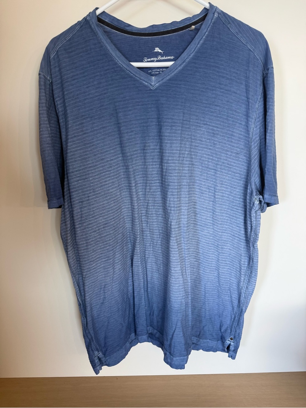 Tommy Bahama Blue Short Sleeve V-Neck Shirt